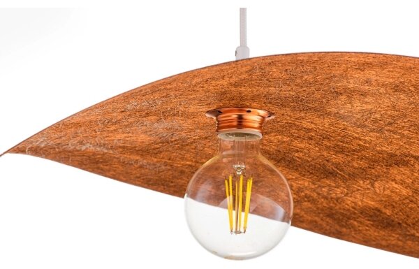 Lampadario a cavo LEAF 1xE27/15W/230V bianco/rame