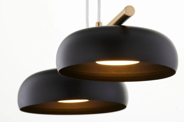 Lampadario sospeso con cavo OLAF 2xGX53/12W/230V nero/oro