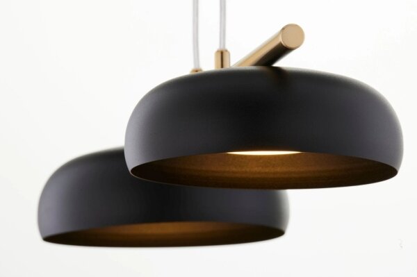 Lampadario sospeso con cavo OLAF 2xGX53/12W/230V nero/oro