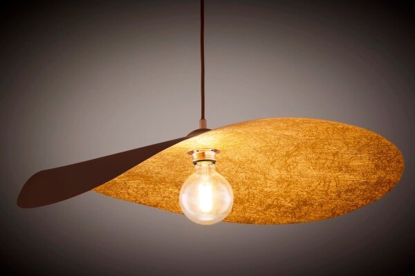 Lampadario a sospensione con cavo LEAF 1xE27/15W/230V marrone/ramato