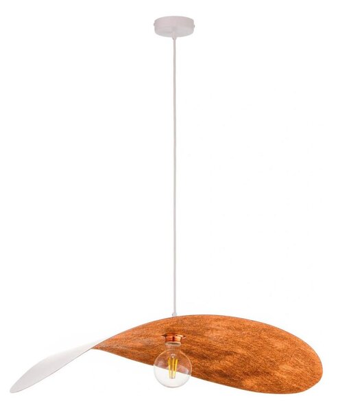 Lampadario a cavo LEAF 1xE27/15W/230V bianco/rame