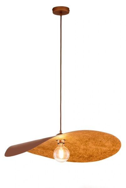 Lampadario a sospensione con cavo LEAF 1xE27/15W/230V marrone/ramato