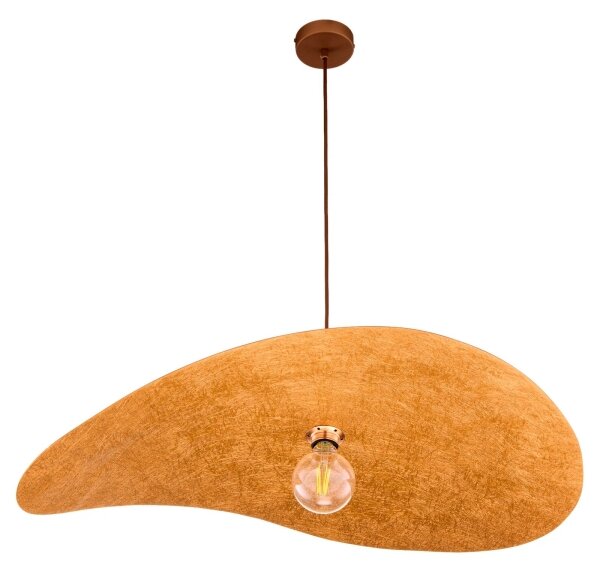 Lampadario a sospensione con cavo LEAF 1xE27/15W/230V marrone/ramato