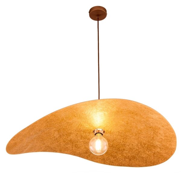 Lampadario a sospensione con cavo LEAF 1xE27/15W/230V marrone/ramato