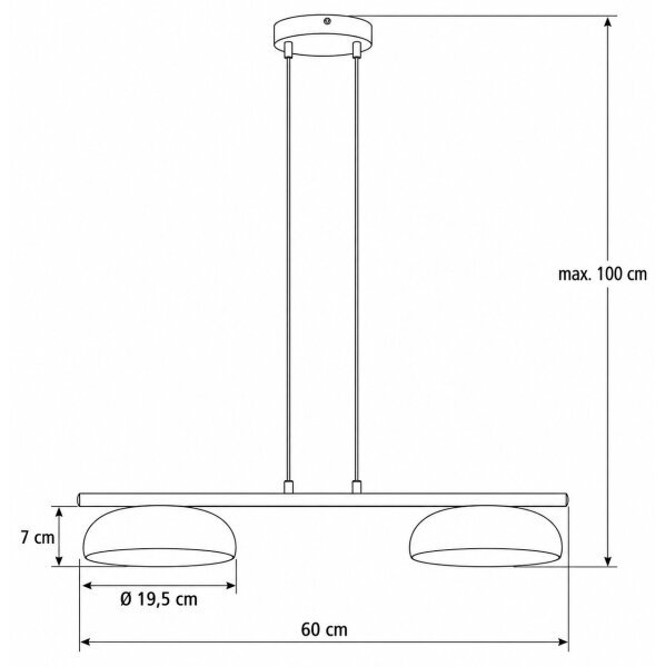 Lampadario sospeso con cavo OLAF 2xGX53/12W/230V nero/oro