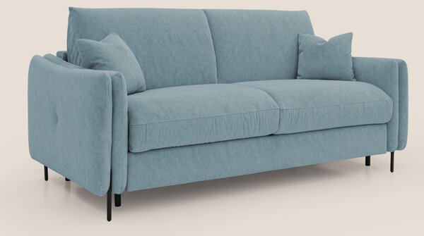 Gregory Divano letto con materasso h18 cm in microfibra effetto vellut
