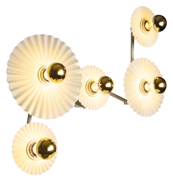 Osram - Lampada da parete PLISSEE 5xE27/15W/230V crema