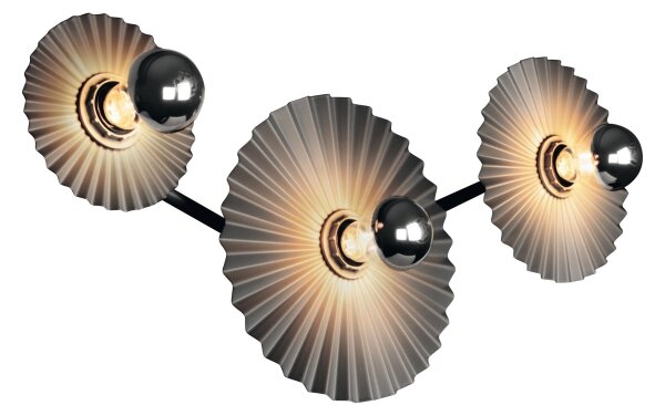Osram - Applique PLISSEE 3xE27/15W/230V antracite