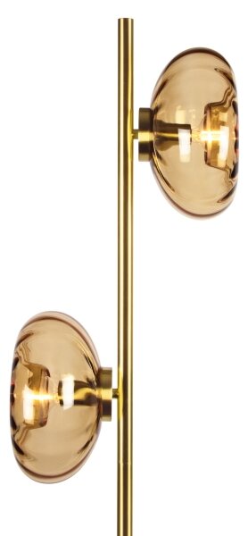 Osram - Lampada da terra GOLD GLASS 2xE14/12W/230V dorata/beige fumé