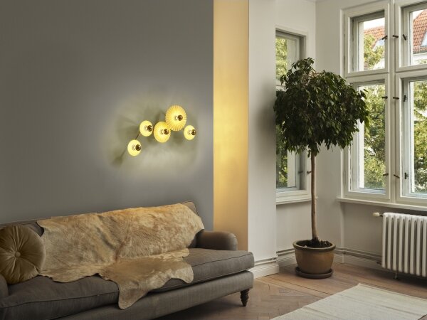 Osram - Lampada da parete PLISSEE 5xE27/15W/230V crema