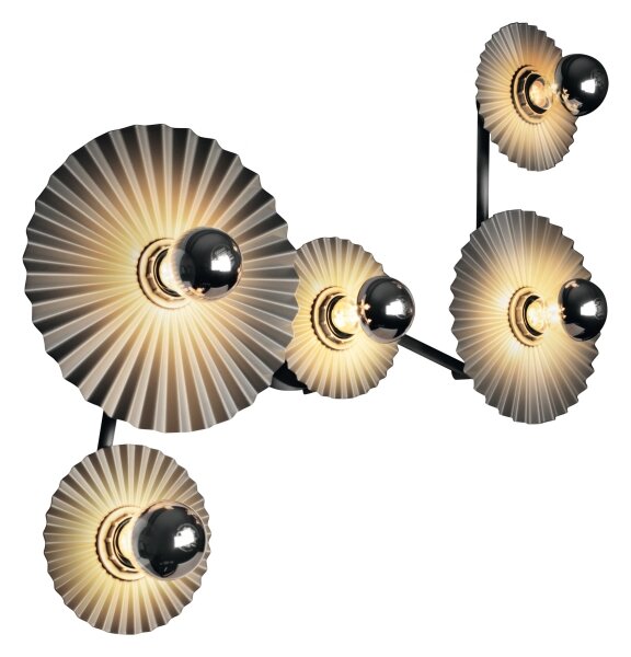 Osram - Lampada da parete PLISSEE 5xE27/15W/230V antracite