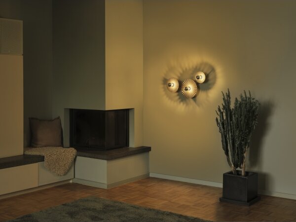 Osram - Applique PLISSEE 3xE27/15W/230V antracite