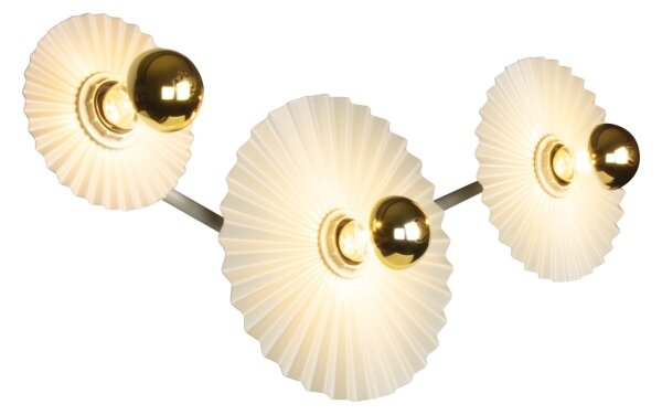Osram - Lampada da parete PLISSEE 3xE27/15W/230V crema