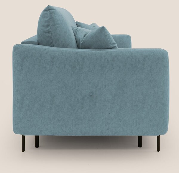 Gregory Divano letto con materasso h18 cm in microfibra effetto vellut