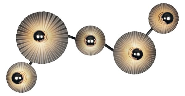 Osram - Lampada da parete PLISSEE 5xE27/15W/230V antracite