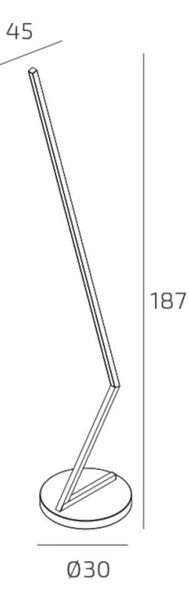 Piantana classico top light twig 1231 t oc led cct switch dimmerabile 3 step - Top Light