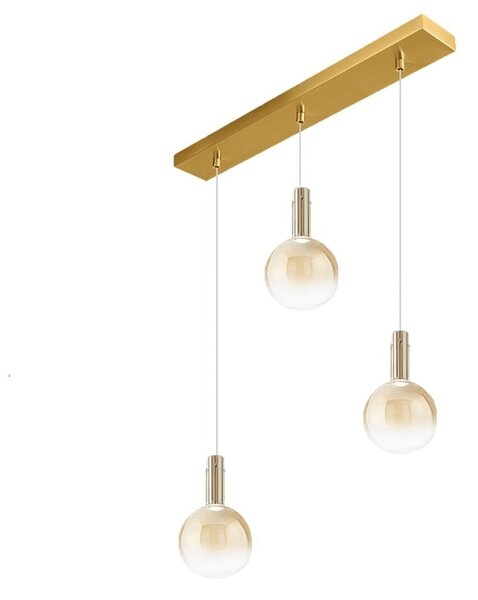 Lampadario perenz ampolla s3 8310 am 8034 ob led 15w 3000k 1020lm vetro borosilicato sfumato ambra - Perenz