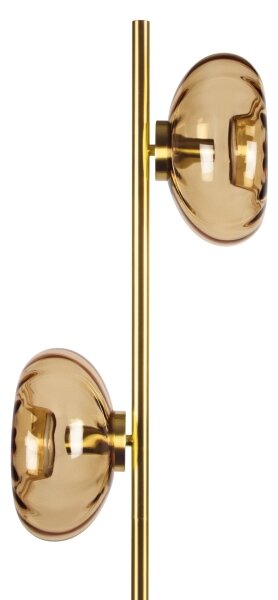 Osram - Lampada da terra GOLD GLASS 2xE14/12W/230V dorata/beige fumé