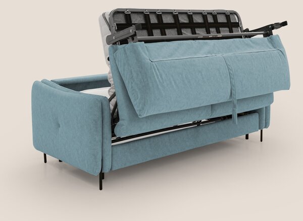 Gregory Divano letto con materasso h18 cm in microfibra effetto vellut