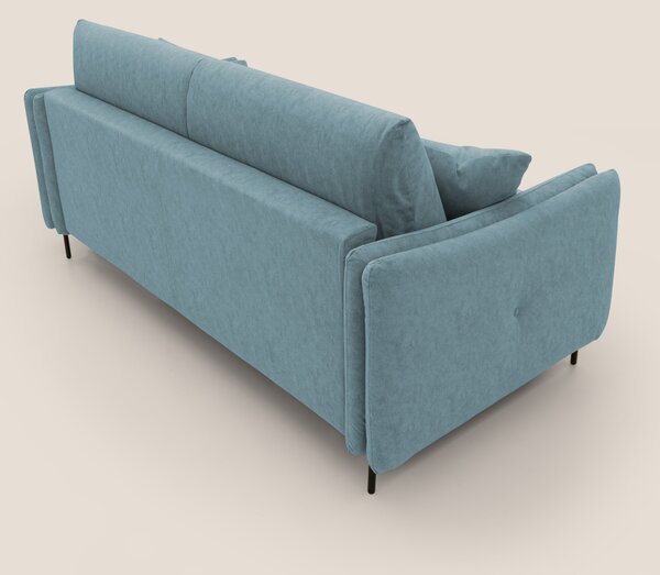 Gregory Divano letto con materasso h18 cm in microfibra effetto vellut