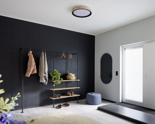 Osram -LED plafoniera dimmerabile MARIANO LED/24W/230V diametro 41 cm rovere/nero