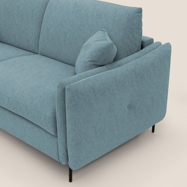 Gregory Divano letto con materasso h18 cm in microfibra effetto vellut