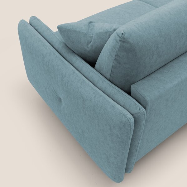 Gregory Divano letto con materasso h18 cm in microfibra effetto vellut
