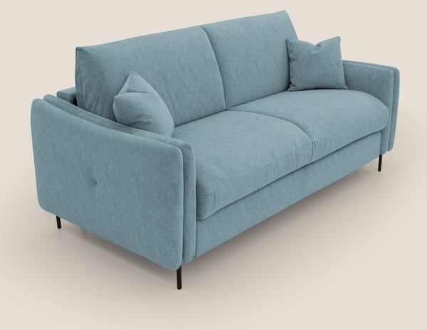 Gregory Divano letto con materasso h18 cm in microfibra effetto vellut