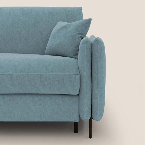 Gregory Divano letto con materasso h18 cm in microfibra effetto vellut