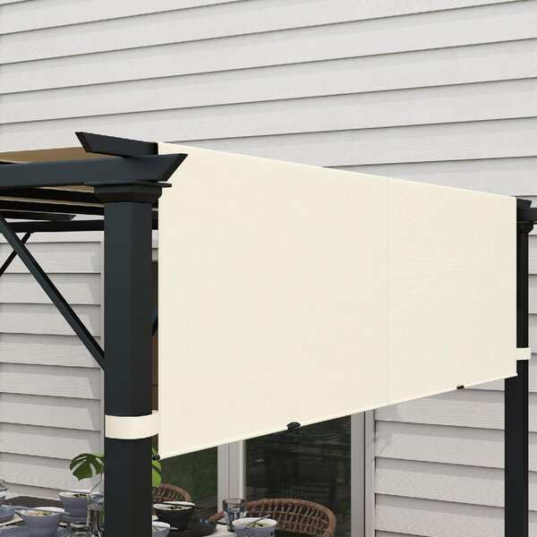 VivaGarden Copertura Pergola 3x3 m in Poliestere con Tasche e Cinghie 488x122 cm colore Bianco Crema