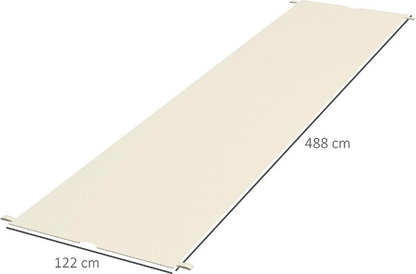 VivaGarden Copertura Pergola 3x3 m in Poliestere con Tasche e Cinghie 488x122 cm colore Bianco Crema