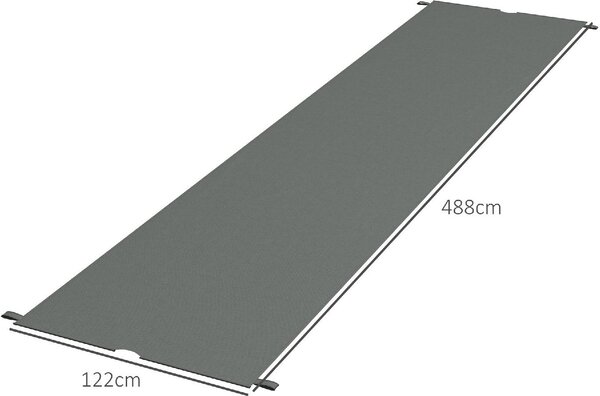 VivaGarden Copertura Pergola 3x3 m in Poliestere con Tasche e Cinghie 488x122 cm colore Grigio Carbone