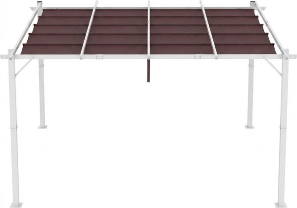 VivaGarden Copertura Pergola 4x3 m in Poliestere Traspirante Caff con 10 Fori di Drenaggio