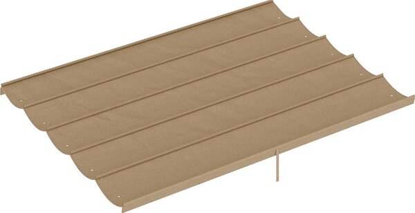 VivaGarden Copertura Pergola con 10 Fori di Drenaggio in Poliestere 350x260 cm per Pergola 4x3m colore Marrone Chiaro