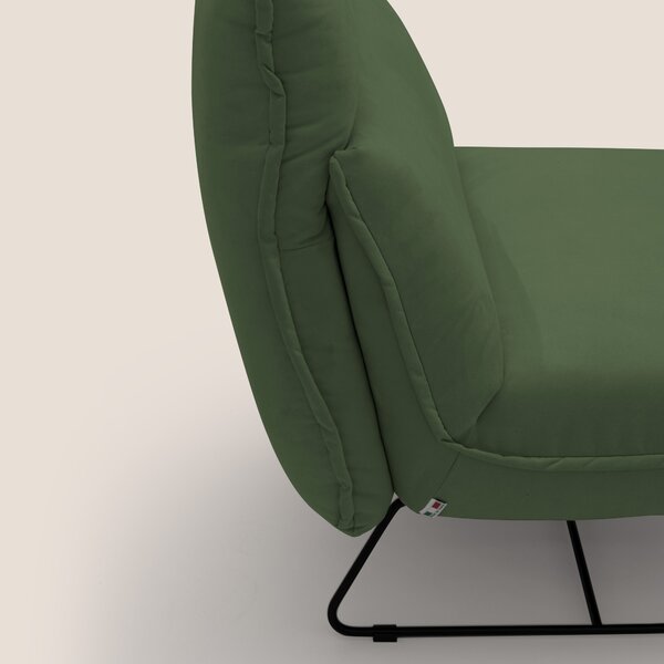 Tessa Poltroncina dal design moderno in morbida microfibra smacchiabil
