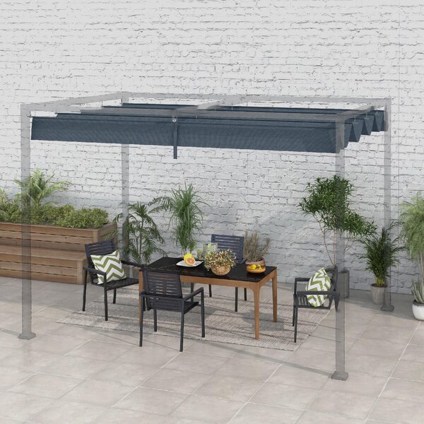 VivaGarden Copertura Pergola con 8 Fori di Drenaggio in Poliestere UV30+ 286x245 cm colore Grigio Scuro