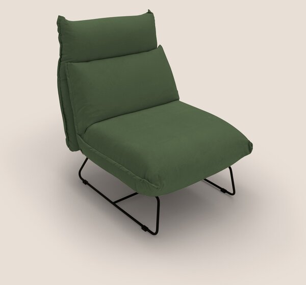 Tessa Poltroncina dal design moderno in morbida microfibra smacchiabil
