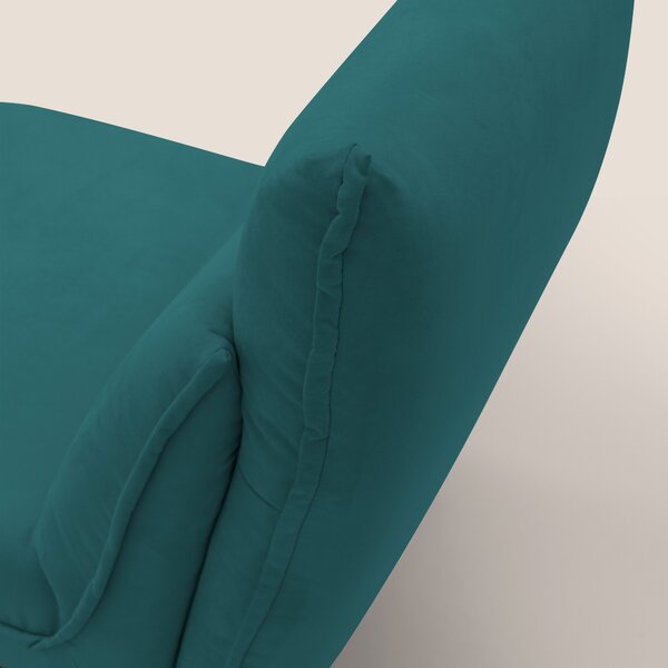 Tessa Poltroncina dal design moderno in morbida microfibra smacchiabil