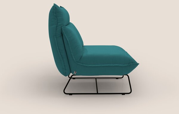 Tessa Poltroncina dal design moderno in morbida microfibra smacchiabil