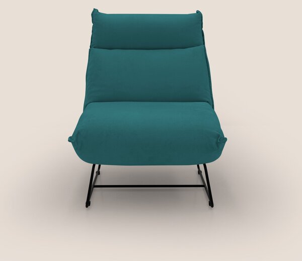 Tessa Poltroncina dal design moderno in morbida microfibra smacchiabil