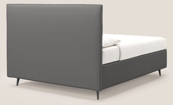 Greta letto contenitore dimensioni SLIM con testata trapuntata in ecop