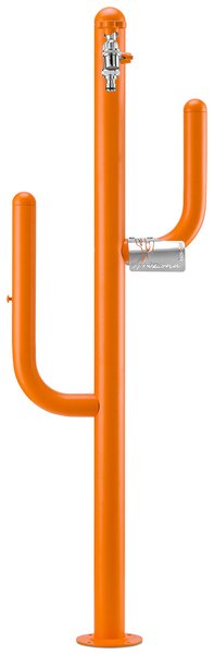 Fontana a Colonna Rubinetto Doppio in Ottone e Porta Tubo Arizona Belfer 42/ARZ Arancione