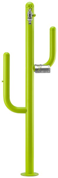 Fontana a Colonna Rubinetto Doppio in Ottone e Porta Tubo Arizona Belfer 42/ARZ Verde Acido