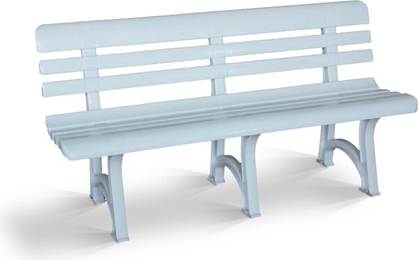 Panchina da giardino BICA Olimpia bianca | resistente alle intemperie | ideale per giardino, esterno | panchina, panchina da parco