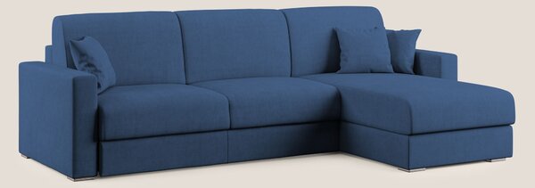 Best Divano letto angolare in tessuto impermeabile T02 blu