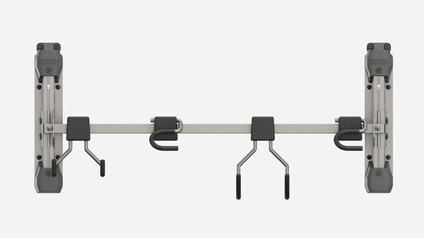 Appendi Attrezzi 74x15x30 cm Keter con 4 Ganci Capacità Totale 36 kg in Acciaio Grigio e Nero