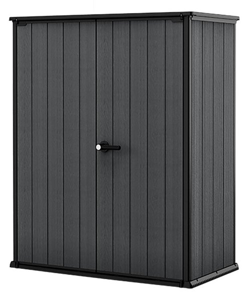 Armadio da Esterno Keter Cortina Alto 140x73,6x170,4 cm in Evothech+ Grigio