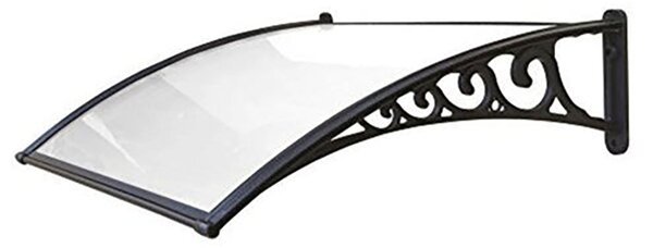 Pensilina Maya in Policarbonato Compatto Satinato 100x80 cm Nero