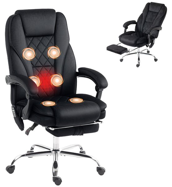 Sedia da ufficio Vinsetto con massaggio a vibrazione, sedia ergonomica per scrivania