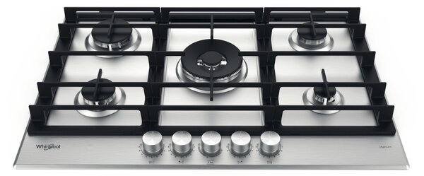 Whirlpool Piano Cottura 5 Fuochi a Gas Larghezza 73 cm in Acciaio Inox colore Inox - GMWL 758/IXL